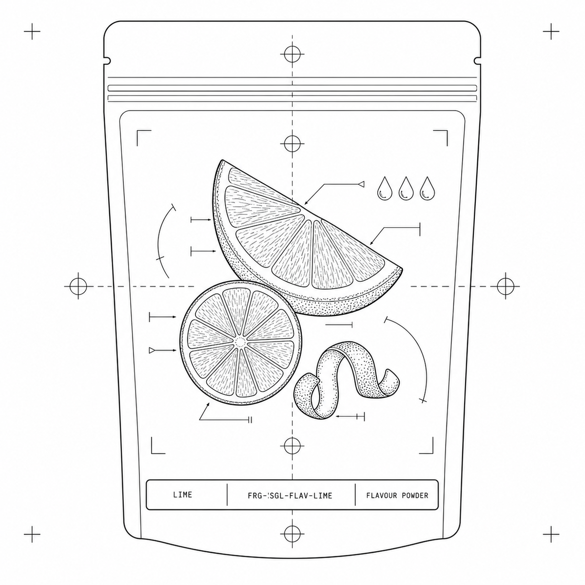 Lime — 50 g flavour pouch