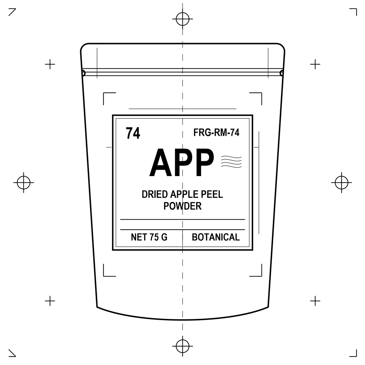 Dried Apple Peel Powder — 75 g pouch