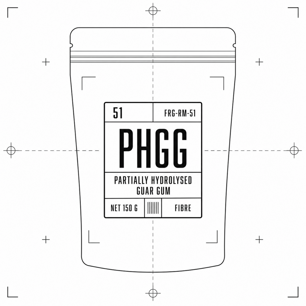Partially Hydrolysed Guar Gum — 150 g pouch