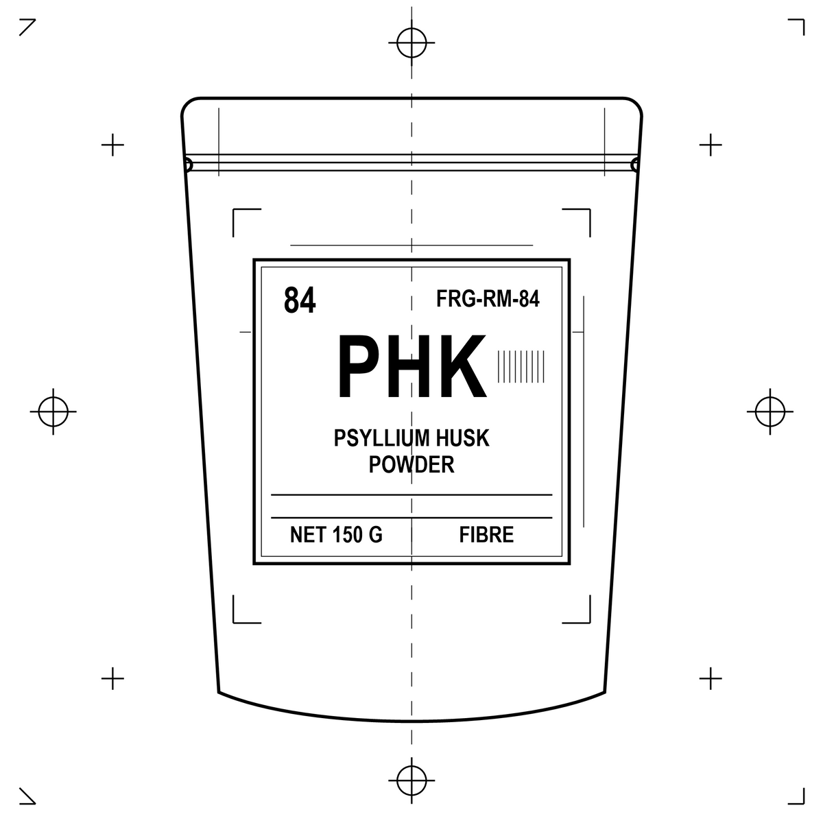 Psyllium Husk Powder — 150 g pouch