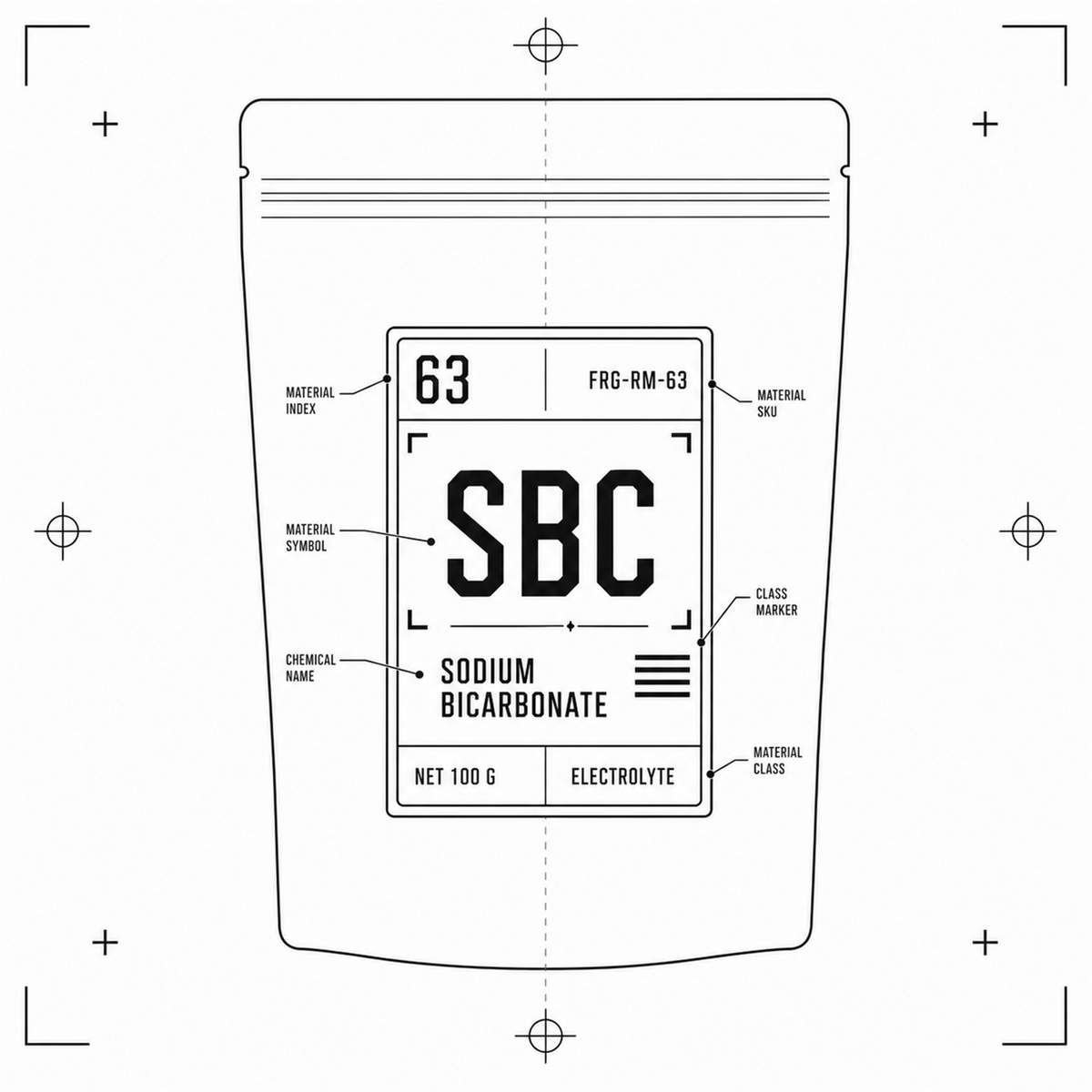 Sodium Bicarbonate — 100 g pouch