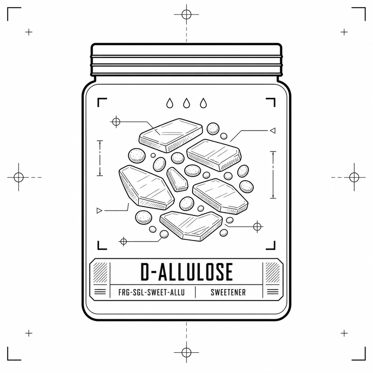 D-Allulose — 500 g sweetener pouch