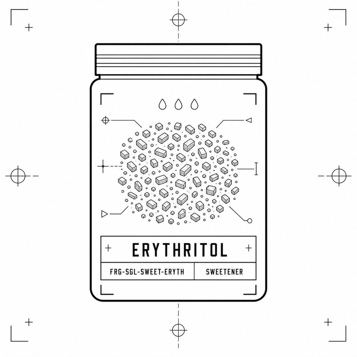 Erythritol — 250 g sweetener pouch